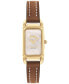 ფოტო #1 პროდუქტის Women's Cadie Saddle Leather Strap Watch 17.5mmX28.5mm