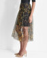 ფოტო #3 პროდუქტის Women's Printed Logo-Waistband Tulle Mesh Skirt