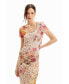 ფოტო #1 პროდუქტის Women's Floral tulle T-shirt