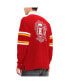 Men's Red Kansas City Chiefs Cory Varsity Rugby Long Sleeve T-shirt