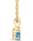 ფოტო #3 პროდუქტის Blue Topaz (5/8 ct. t.w.) and Diamond Accent Pendant Necklace in 14K Yellow Gold or 14K White Gold