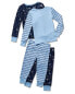 Фото #2 товара Infant Boys Mix n Match Blast Off To Bed Long Sleeve Top and Jogger 4 Piece Pajama Set
