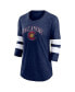 Women's Heather Navy Distressed Colorado Avalanche Special Edition 2.0 Barn Burner 3/4 Sleeve T-shirt