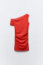 Фото #8 товара Платье асимметричного кроя из рельефной ткани ZARA