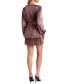 ფოტო #2 პროდუქტის Women's Chiffon Blouson-Sleeve Tiered Dress