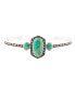 ფოტო #1 პროდუქტის Shield Genuine Lime Turquoise Oval Cuff Bracelet