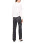 ფოტო #4 პროდუქტის Women's Shine-Stripe Button-Front Top