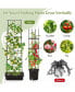 Фото #7 товара 2 Pack Garden Planters with Trellis Cucumber Trellis Tomato Cage-Black