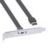Фото #1 товара InLine PCI slot bracket - USB-C to USB 3.2 front panel Key-A internal - 0.5m