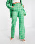 Фото #8 товара ASOS DESIGN Tall straight ankle suit trouser in green check