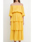 ფოტო #1 პროდუქტის Women's Off-The-Shoulder Tiered Maxi Dress