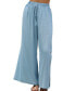 Women's Chambray Tassel Tie Pants