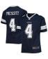 Фото #2 товара Big Girls Dak Prescott Navy Dallas Cowboys Team Game Jersey