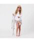 ფოტო #2 პროდუქტის Toddler, Child Girls White Rouched LS Rash Top