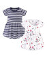 Фото #1 товара Toddler Girls Organic Cotton Short-Sleeve Dresses 2pk, Tiny Flowers