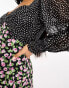Фото #6 товара Wednesday's Girl polka dot sleeve floral mini dress in multi