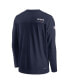Фото #4 товара Men's Navy New England Patriots 2022 Sideline Coach Chevron Lock Up Performance Long Sleeve V-Neck T-shirt