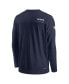 Men's Navy New England Patriots 2022 Sideline Coach Chevron Lock Up Performance Long Sleeve V-Neck T-shirt