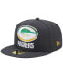 Фото #4 товара Men's Graphite Green Bay Packers Color Dim 59Fifty Fitted Hat