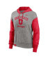 Фото #3 товара Women's Heather Gray/Scarlet Ohio State Buckeyes Blitz Color Block Legacy Pullover Hoodie