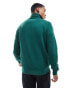 Polo Ralph Lauren retro sports logo half zip rugby sweatshirt in dark green