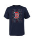 ფოტო #1 პროდუქტის Big Boys and Girls Navy Boston Red Sox Letterman T-shirt