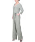 ფოტო #3 პროდუქტის Petite 3/4 Sleeve Printed Belted Jumpsuit