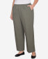 Plus Size Classic Accord Elastic Waist Medium Length Pant