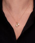 ფოტო #2 პროდუქტის Cultured Freshwater Pearl with Diamond Flower Pendant Necklace in 14K Yellow Gold