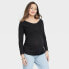 Long Sleeve Over the Shoulder Cross Front Maternity Top - Isabel Maternity by
