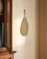 Asymmetric wall mirror with cord