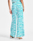 ფოტო #5 პროდუქტის Women's Pleated Wide-Leg Smocked-Waist Pants, Created for Macy's