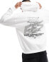 Фото #2 товара ASOS DESIGN oversized hoodie in white with back text print