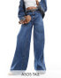 Фото #1 товара ASOS DESIGN Tall soft wide leg jean in mid blue