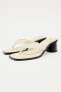 Block heel leather sandals ZARA