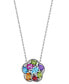 ფოტო #1 პროდუქტის EFFY® Multi-Gemstone Flower 18" Pendant Necklace (5-1/6 ct. t.w.) in Sterling Silver