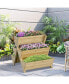 Фото #2 товара Raised Garden Bed, Planter Stand with 5 Planting Boxes, 4 Hooks