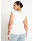 ფოტო #3 პროდუქტის Plus Size Tie Side Satin Tank