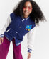 Girls Varsity Jacket, Created for Macy's Синий, XS (5/6) - фото #1