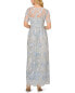 Фото #2 товара Adrianna Papell Embroidered Long Gown Women's