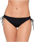 Salt + Cove 284848 Juniors' Lace-Up Hipster Bikini Bottoms Black, Size Medium