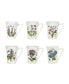 Botanic Garden Assorted Motifs Mandarin Mugs, Set of 6