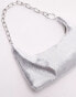 Фото #4 товара Topshop Sarah chainmail shoulder bag with chain handle in silver