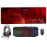 Фото #2 товара Mars Gaming MCPRGB2FR Combo Gaming Keyboard Mouse XXL Mousepad and Headset French Language - USB - Membrane - AZERTY - RGB LED - Black - Mouse included