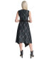 ფოტო #2 პროდუქტის Women's Jewel-Neck Sleeveless Belted Dress