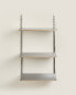 Bookcase with steel shelves