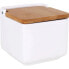 Фото #2 товара LA MEDITERRANEA Ceramic Salt Shaker With Bamboo Lid 13x13x12.5 cm