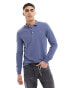 Фото #2 товара Farah blanes long sleeve polo in blue