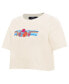 ფოტო #4 პროდუქტის Women's Cream Philadelphia 76ers Retro Striper SJ Cropped Boxy T-Shirt