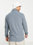 Champion small logo half zip polar fleece in grey